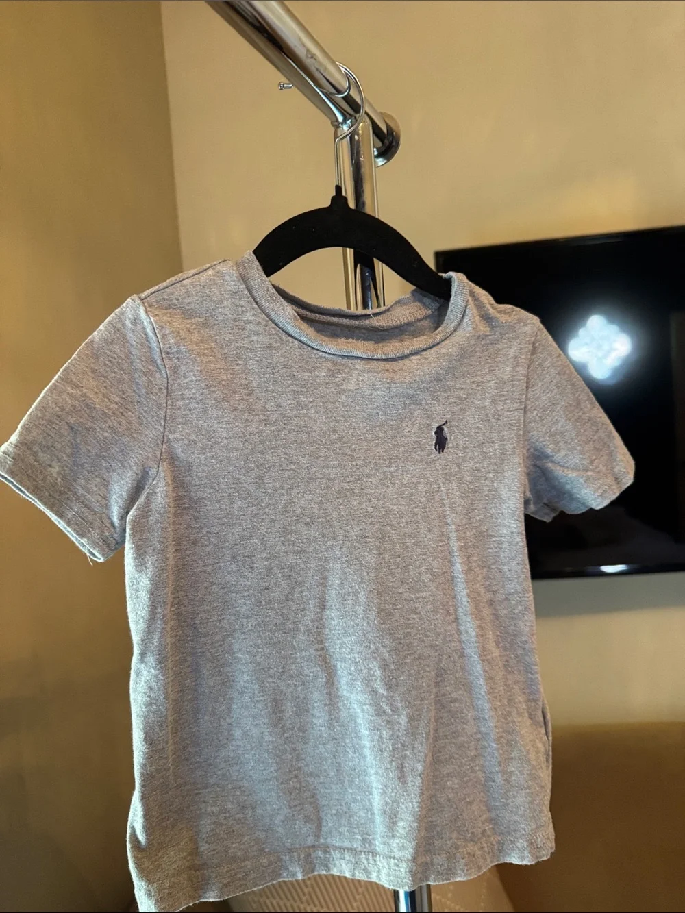 Ralph Lauren Gray Heather Short Sleeve Polo Logo Tee